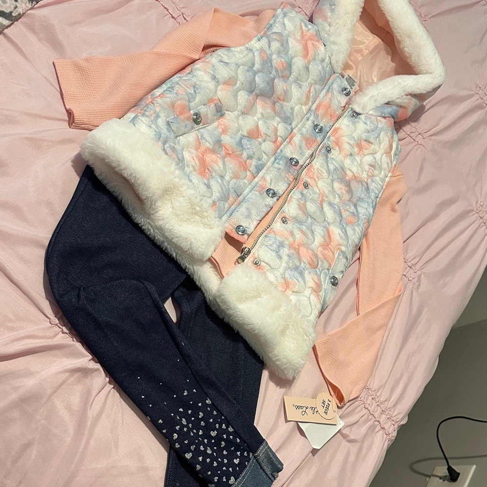 Little Lass Pink and Blue Kids Matching Set
